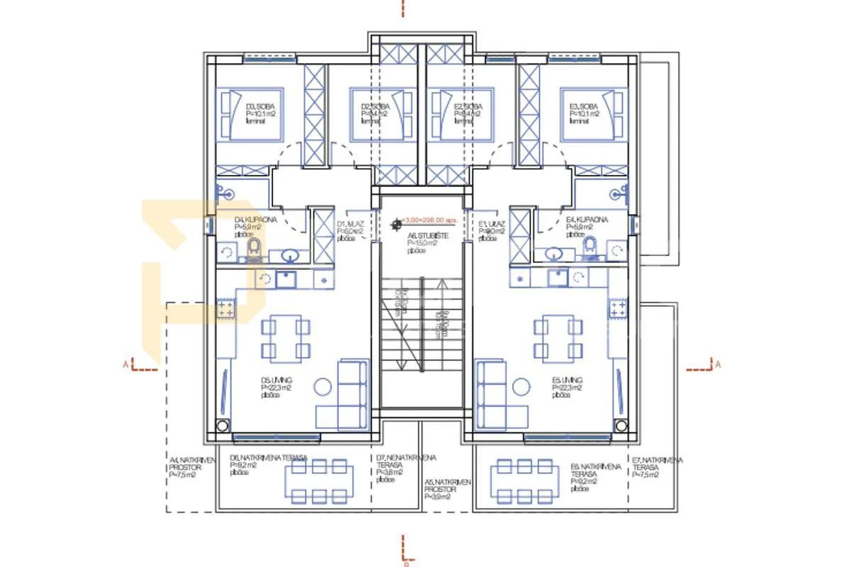 dvosoban stan s2 u novogradnji 67m2 na prvom katu, drniš - slika 9