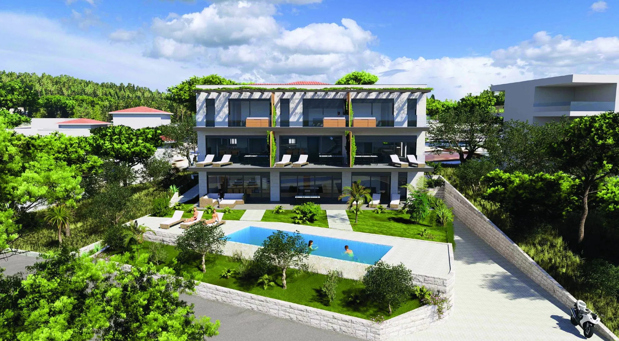 dvoetažni stan u luksuznoj urbanoj vili, prvi red do mora, 142,59 m² - slika 8
