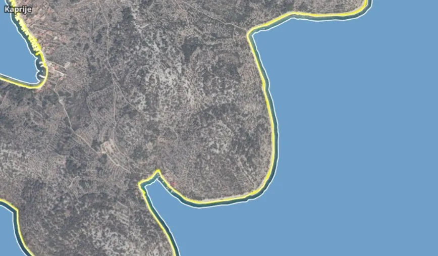 Poljoprivredno zemljište prvi red do mora, Kaprije, 7.000 m2 - Kaprije, Šibenik