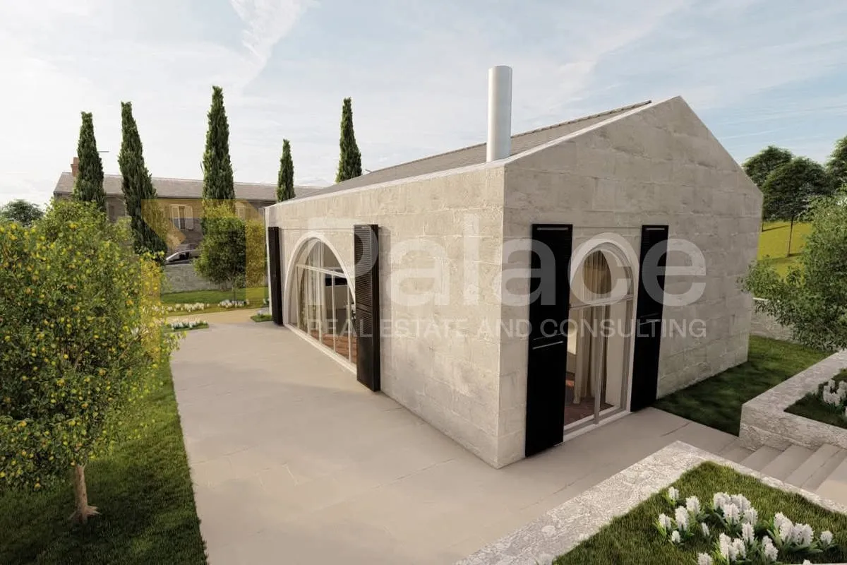 Šolta - zemljište s važećom građevinskom dozvolom i pogledom na more - Grohote, Šolta