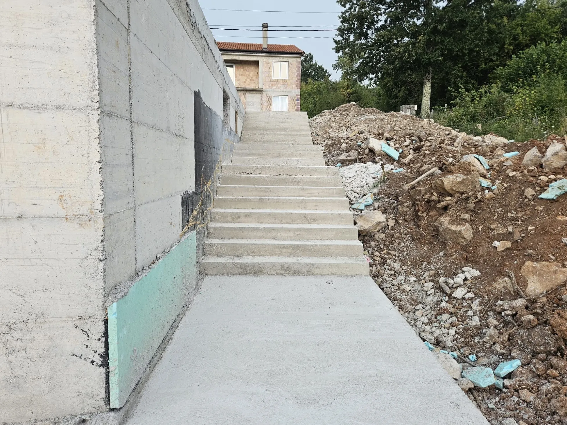 roh bau kuća s bazenom u izgradnji u veprincu, opatija - slika 11