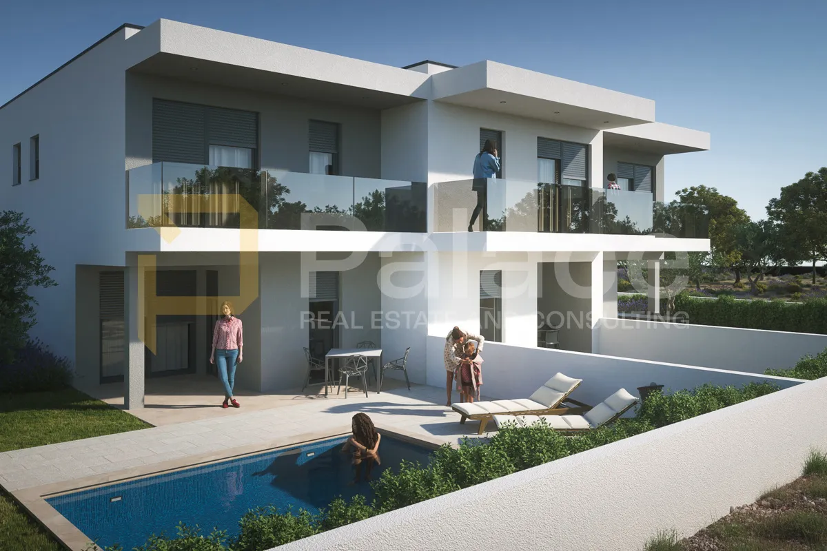 vrsi : dvoetažni stan s bazenom 120 m2 - slika 4