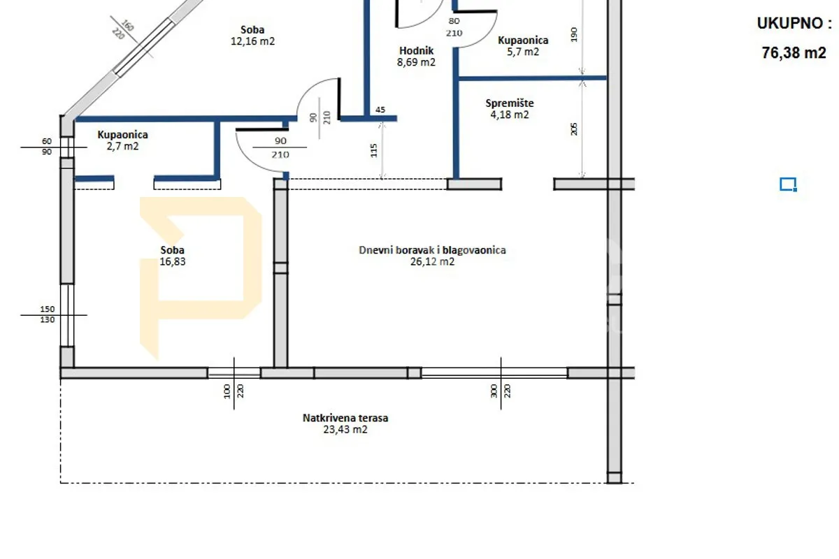 luksuzni novi stan, vrsi – 77 m² sa bazenom i pogledom na more - slika 9