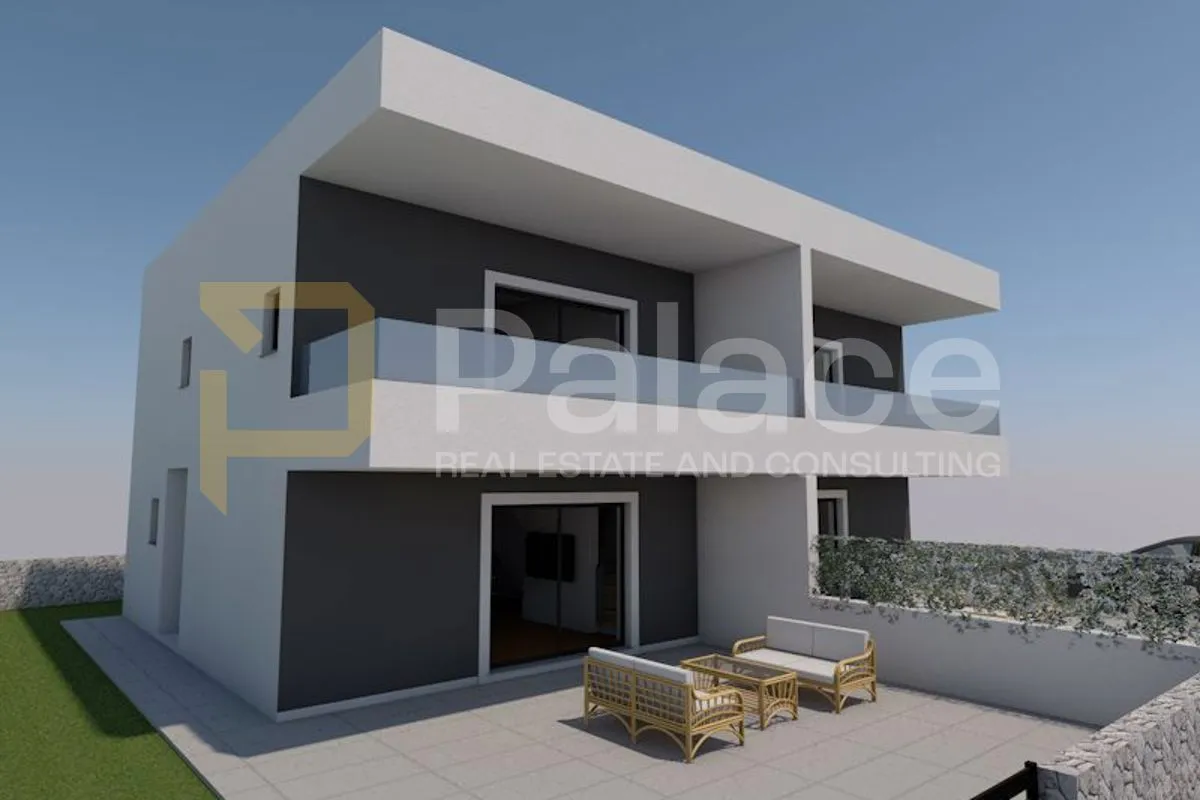 novogradnja dvojna kuća katnica s 2 stana i dvorištem, vodice 240 m2 - slika 2