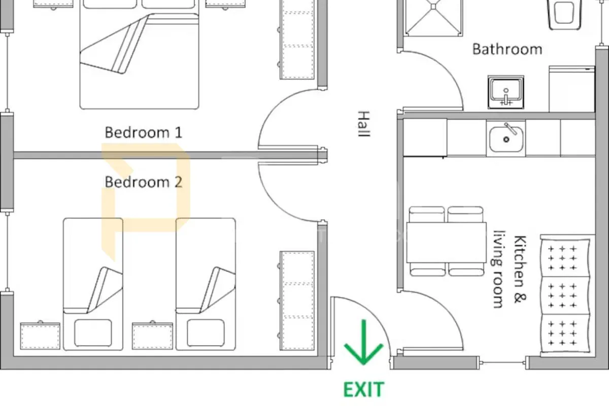 apartman za radnike kostrena – 2 spavaće sobe, terasa, parking - slika 16