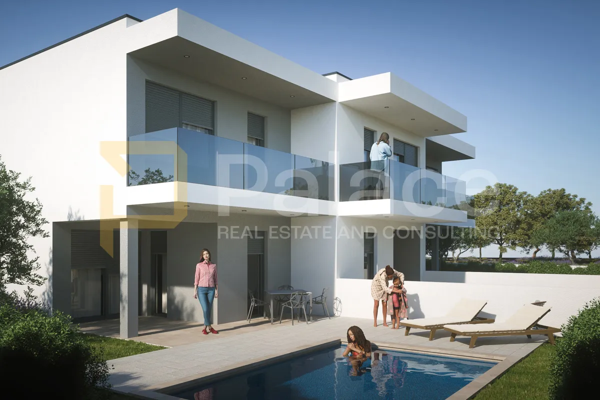 vrsi : stan s tri spavaće sobe i bazenom 120 m2 - slika 2