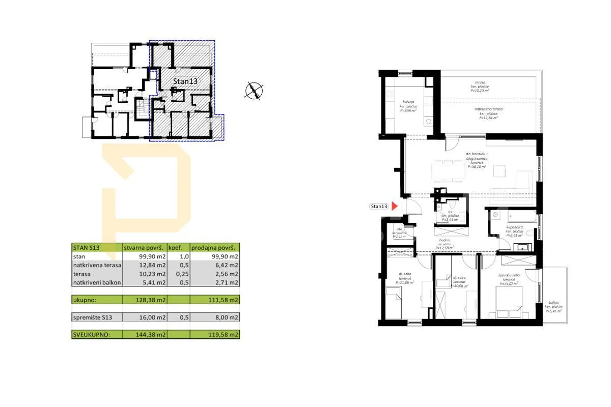 penthouse s13 na trećem katu novogradnje, 119,58 m2, novi marof - slika 5