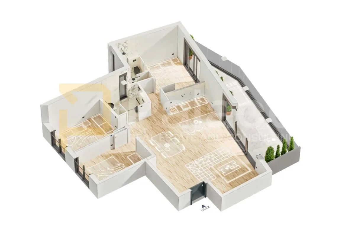trosoban stan u novogradnji, 91m2, rogoznica - slika 7