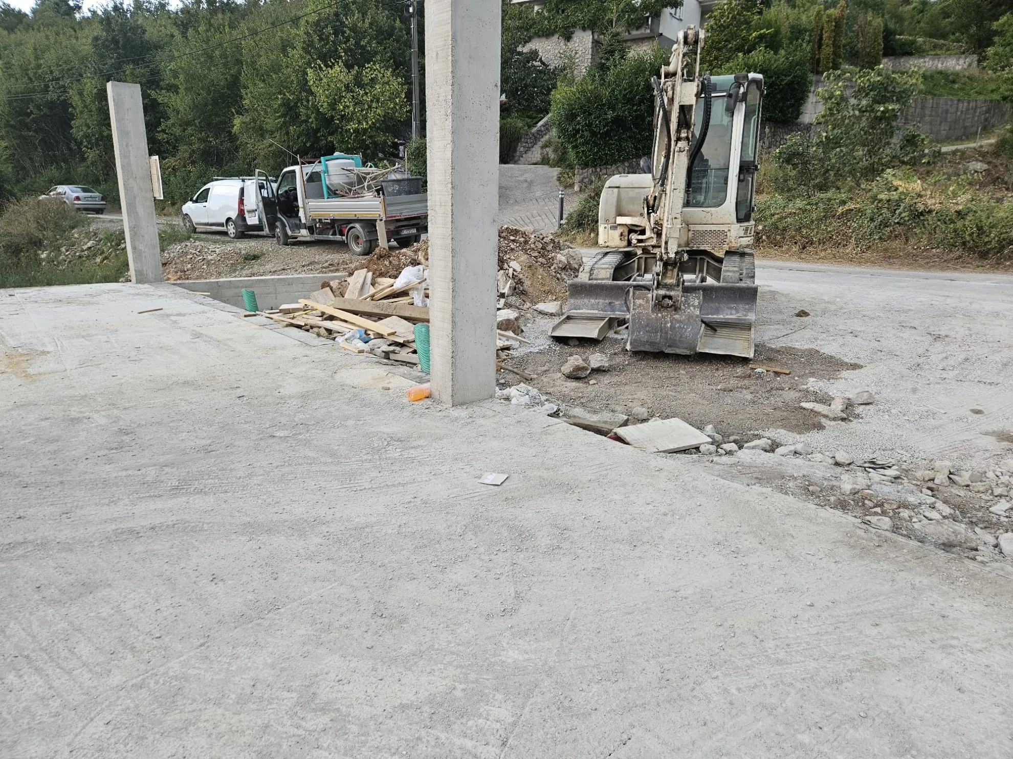 roh bau kuća s bazenom u izgradnji u veprincu, opatija - slika 5