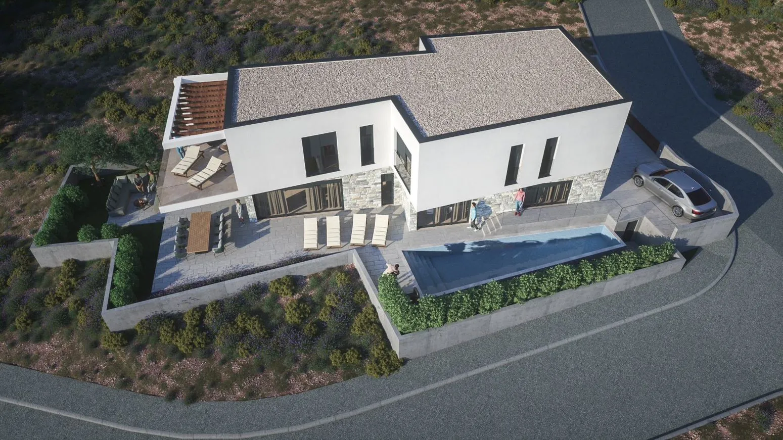 vila predivne arhitekture s pogledom u primoštenu - slika 10