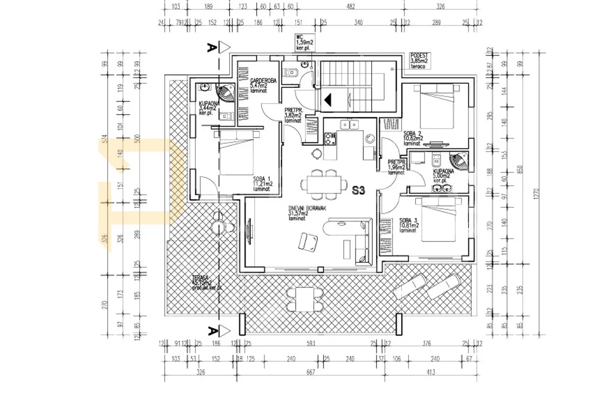 turanj : penthouse s pogledom na more - slika 3