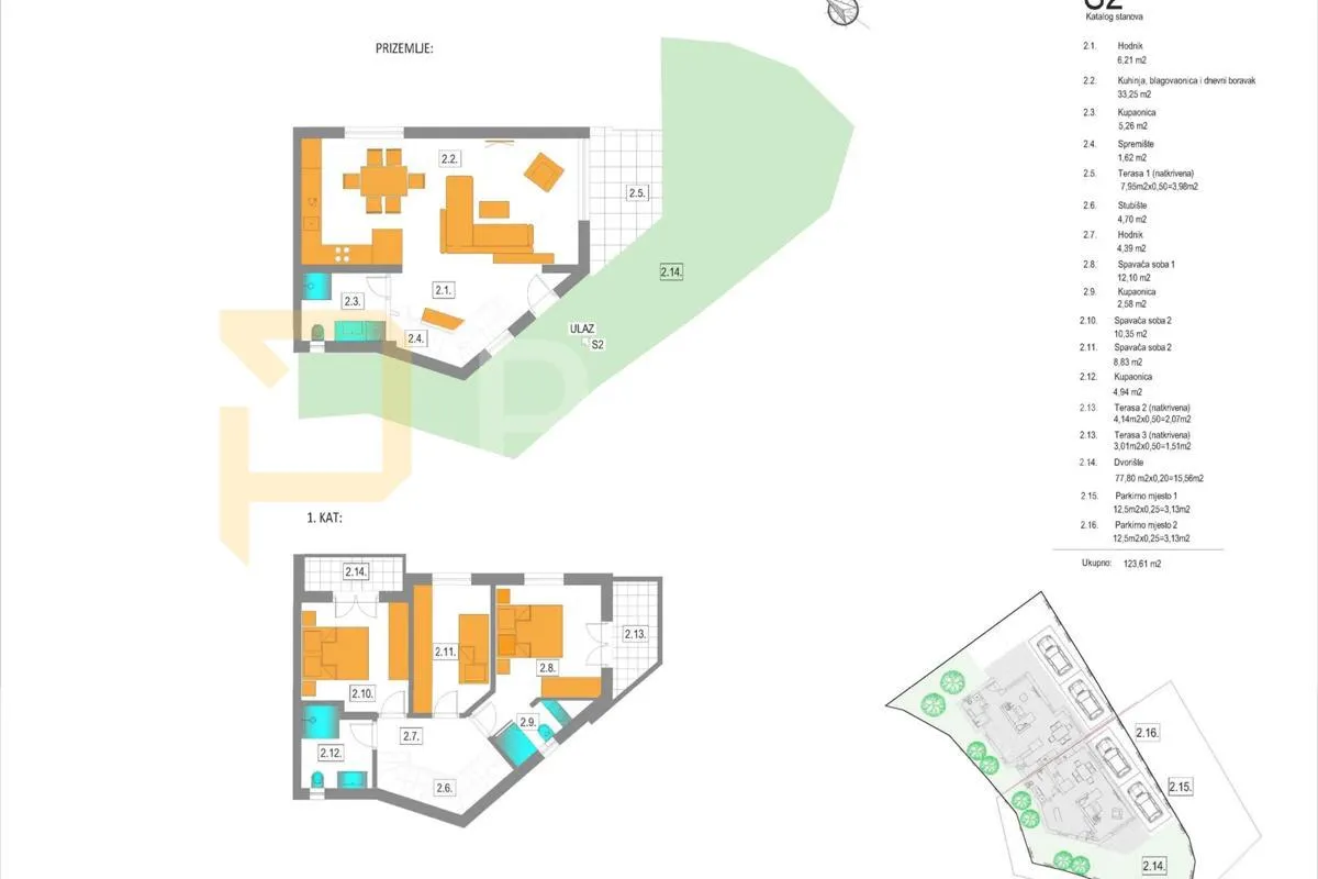novi trosoban dvoetažni stan s2 s dvorištem i 2 parkinga, murter 124m2 - slika 21