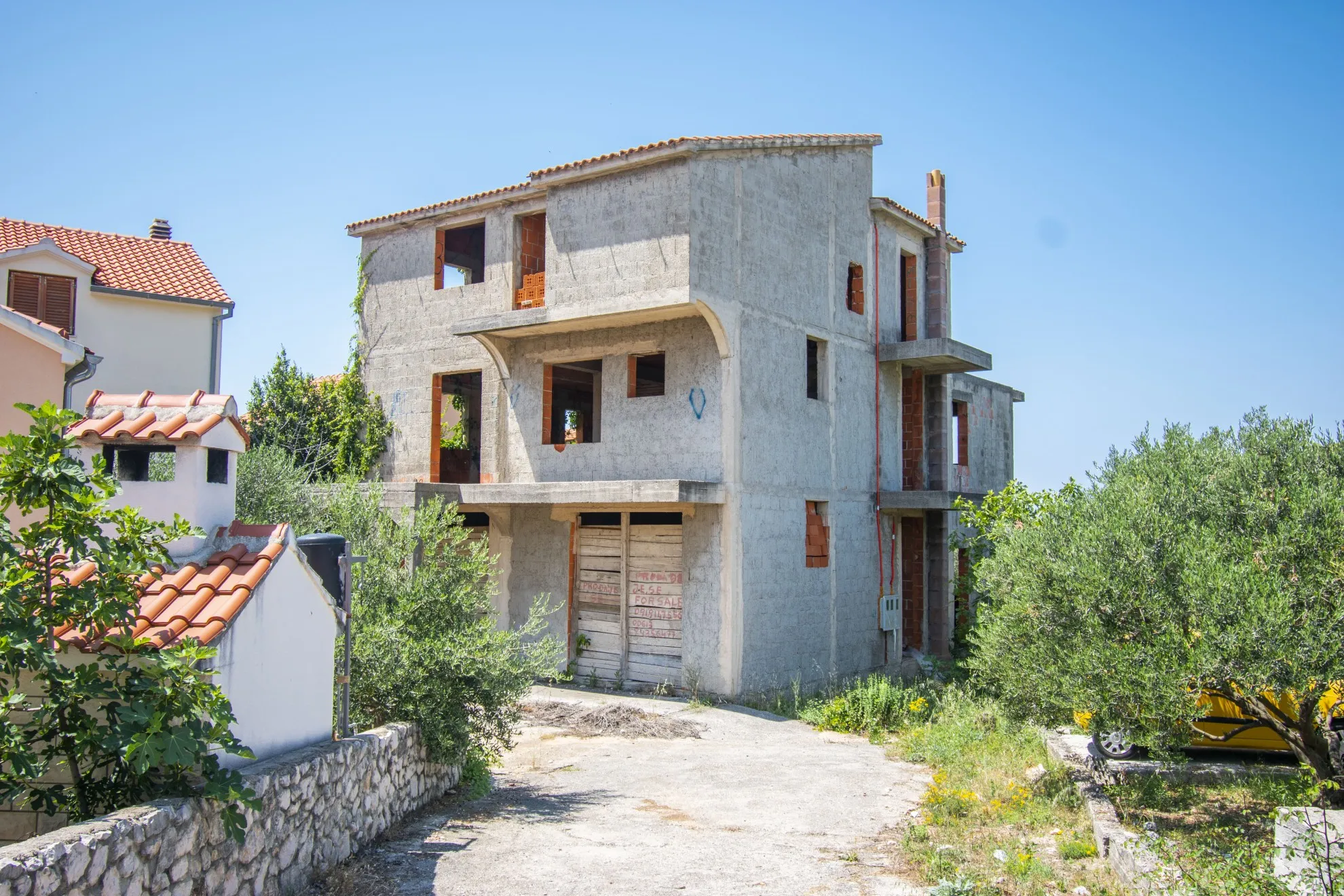 Kuća u izgradnji s pogledom na more , Žaborić - Žaborić, Šibenik