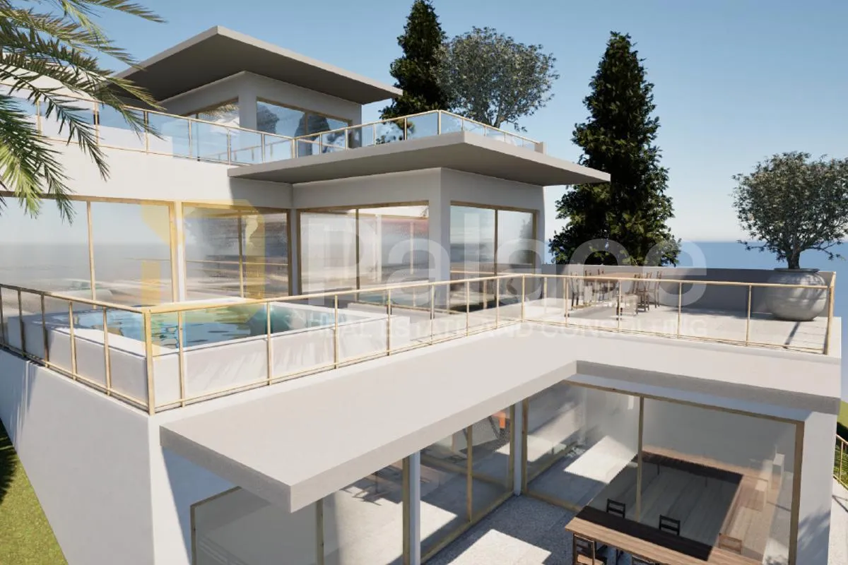 građevinsko zemljište s pogledom na more i projektom u bregima, 662m² - slika 8