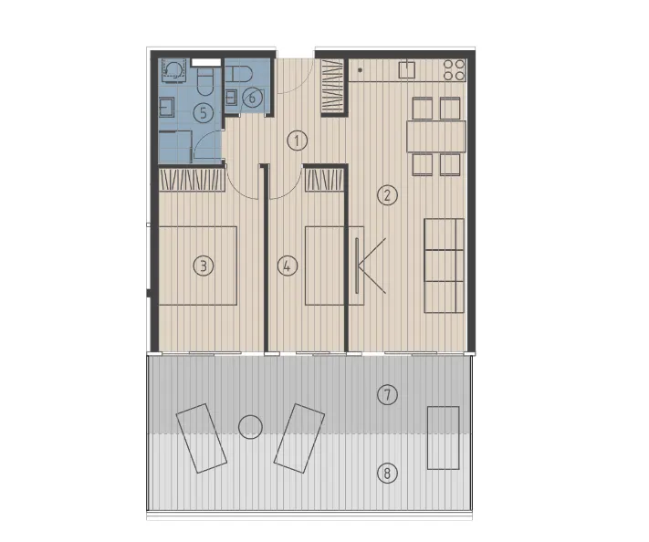 penthouse s krovnom terasom, prvi red do mora, krilo jesenice - slika 2