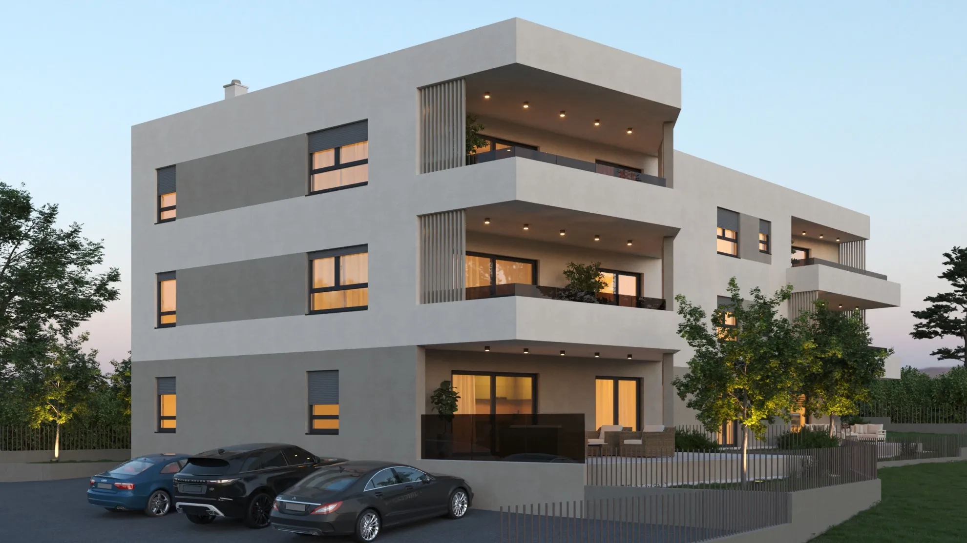 Luksuzni dvosobni stan na prvom katu u novogradnji, Vodice, 90 m2