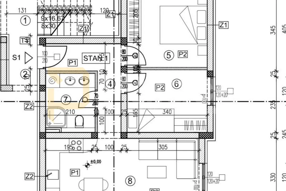 dvosoban stan 62 m² u novogradnji s balkonom i vrtom, trogir - slika 5