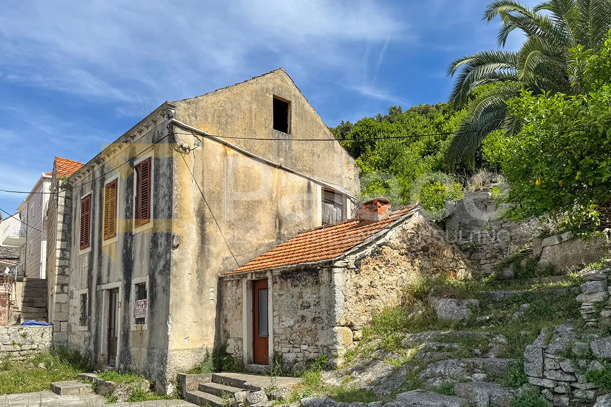 korčula, račišće - kamena kuća uz more i velika parcela - slika 5