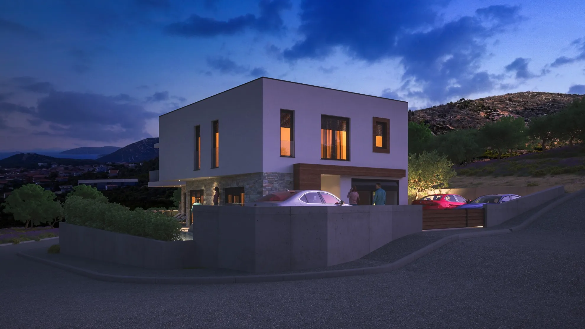 vila predivne arhitekture s pogledom u primoštenu - slika 14