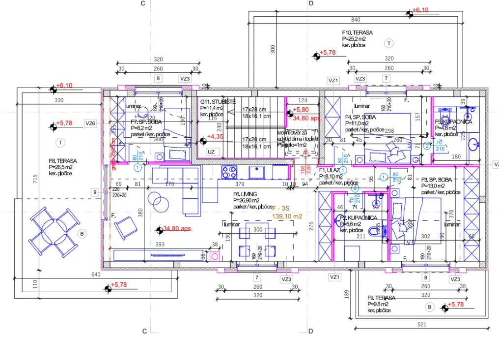 penthouse u novogradnji s pogledom na mora, stivašnica, 145 m2 - slika 18