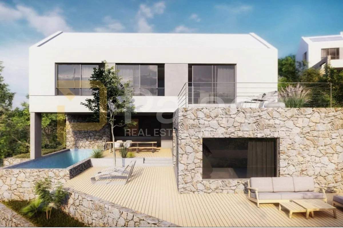 građevinsko zemljište s projektom vile u uvali vela farska, brač - slika 2