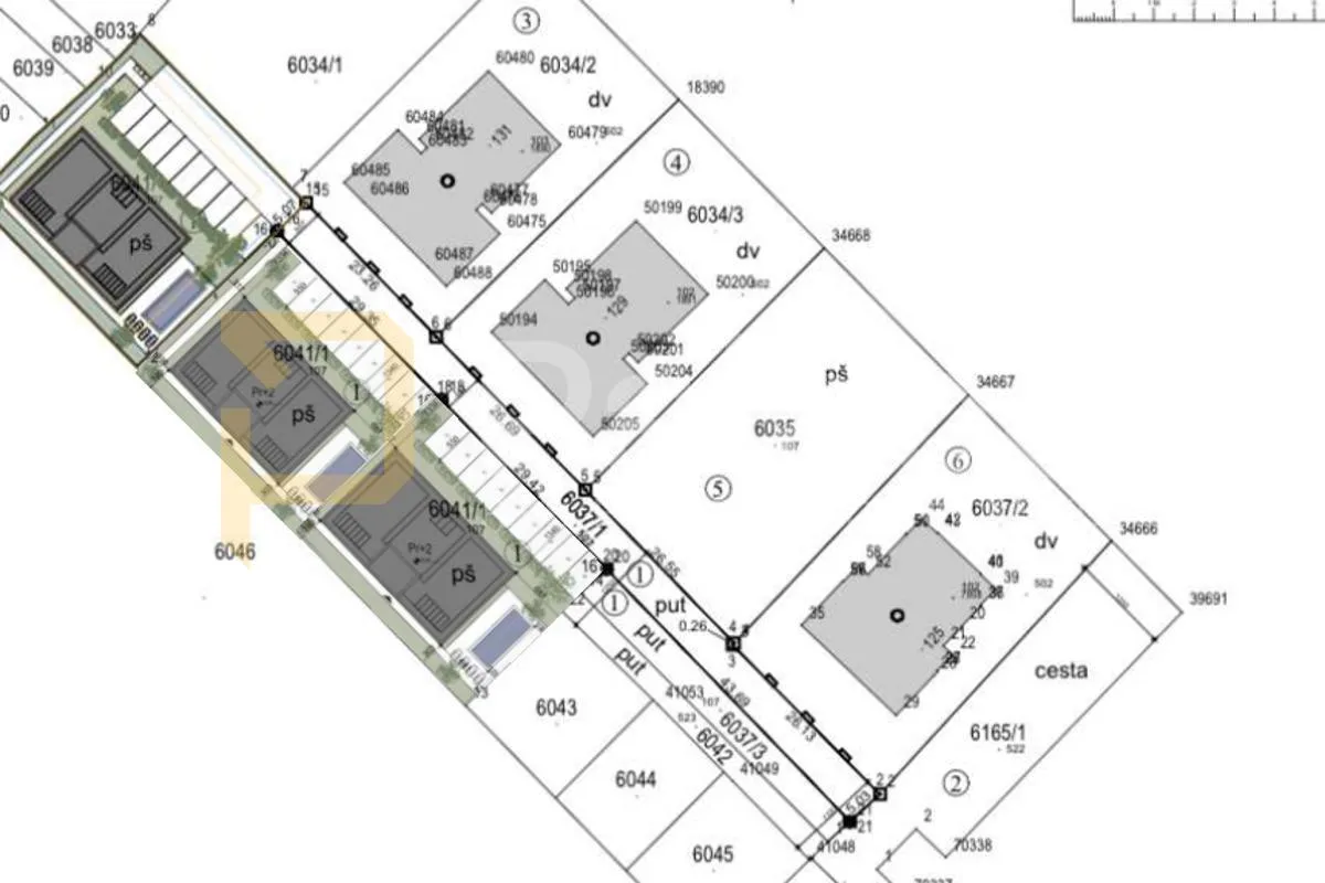 građevinsko zemljište s projektom za tri zgrade - 30m od mora - slika 10