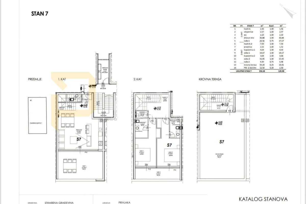 dvoetažni stan u novogradnji s krovnom terasom, privlaka, 200 m od mora s7 - slika 3