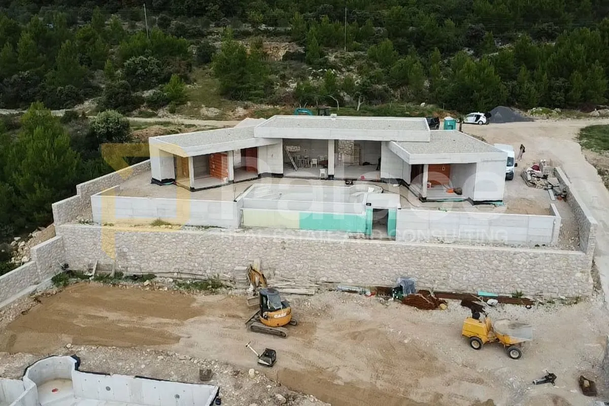 posedarje: kuća u izgradnji s panoramskim pogledom na more - slika 5