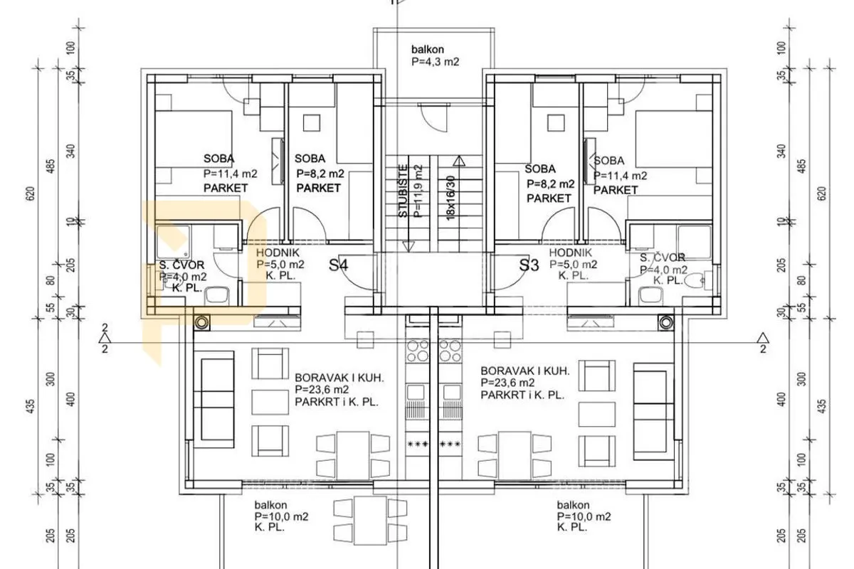 dvosoban stan u novogradnji s4 s pogledom na more 57 m2, rogoznica - slika 9