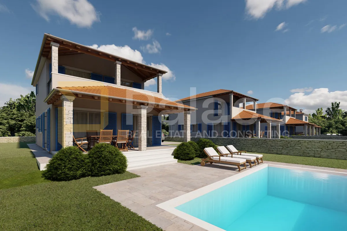 ližnjan - nova vila u istarskom stilu, pogled na more - slika 2