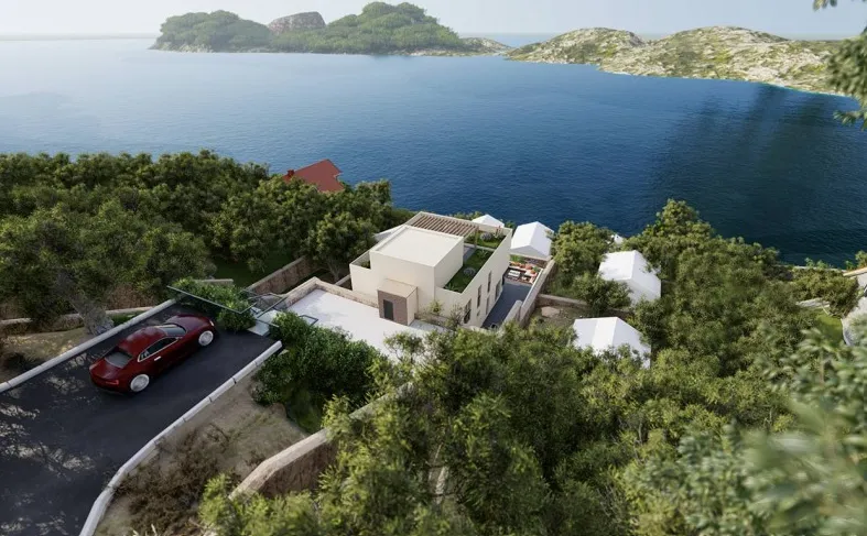 Atraktivno građevinsko zemljište s građevinskom dozvolom, Šparadići - Grebaštica, Šibenik