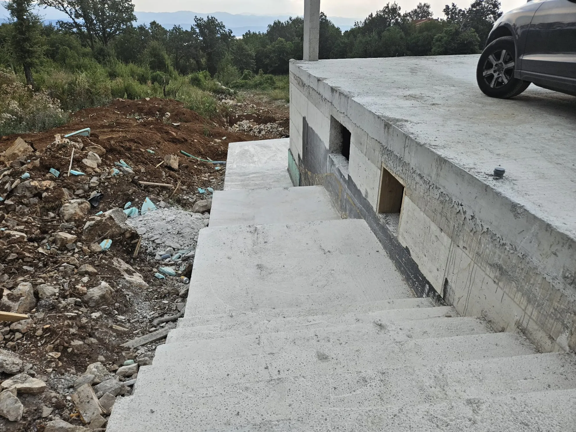 roh bau kuća s bazenom u izgradnji u veprincu, opatija - slika 8