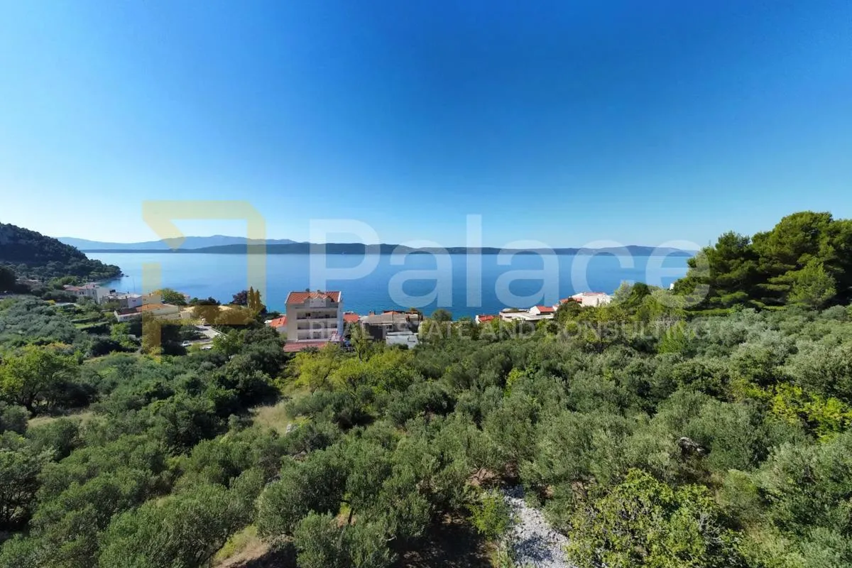 građevinsko zemljište 1300 m² s pogledom na more, živogošće - slika 2