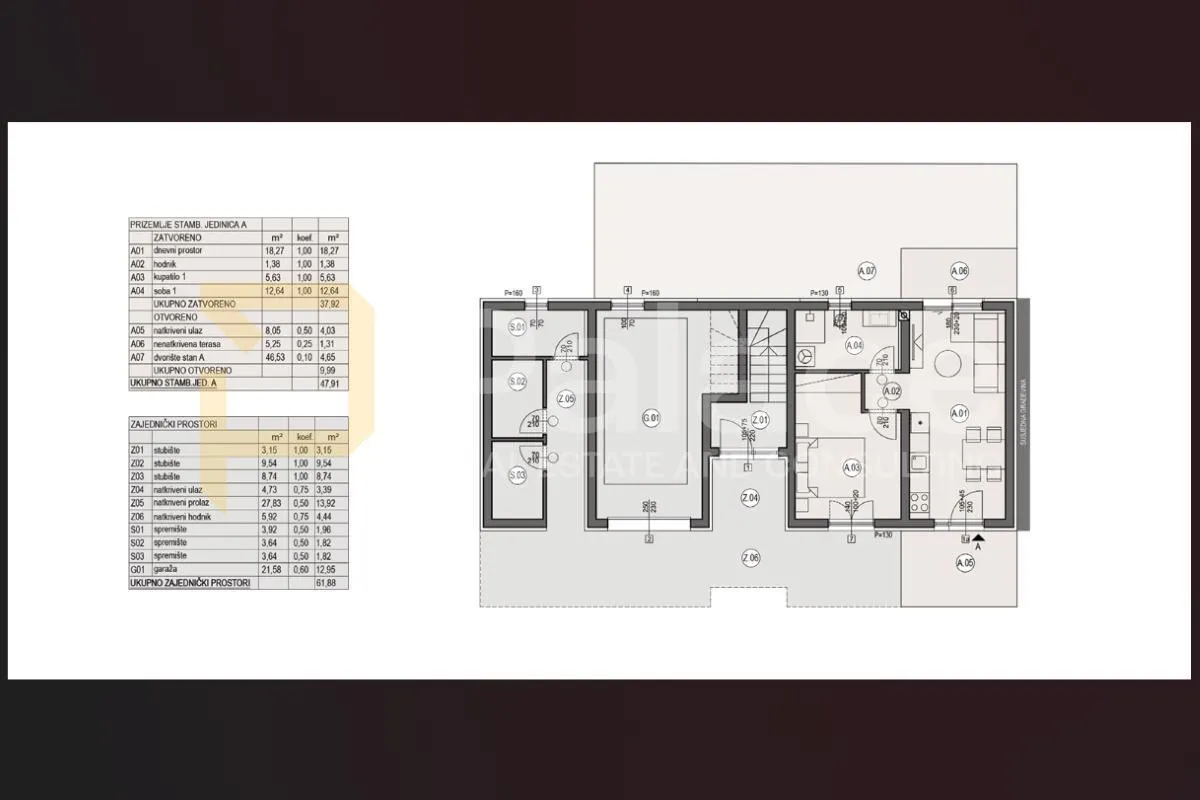stan u novogradnji s terasom i dvorištem u naselju valmade kraj pule - slika 3
