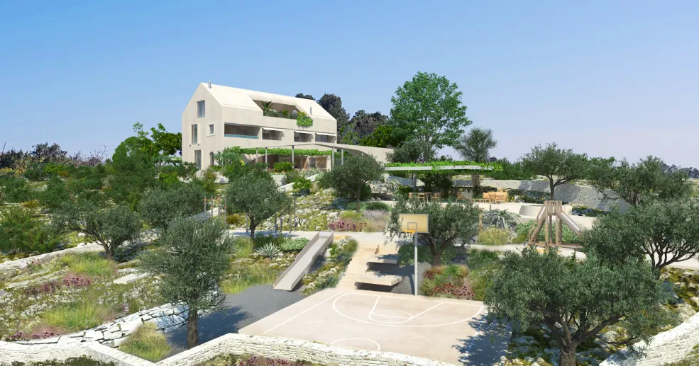 Atraktivno zemljište s projektom i građevinskom dozvolom, Dvornice - Dvornica, Rogoznica