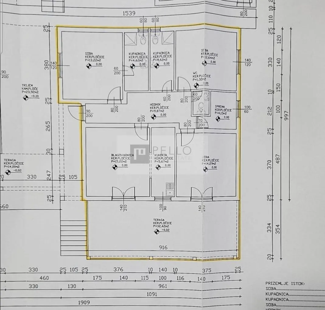 trosobni stan 156,69 m² s pogledom na more – orebić(samo 3min hoda od mora) - slika 35