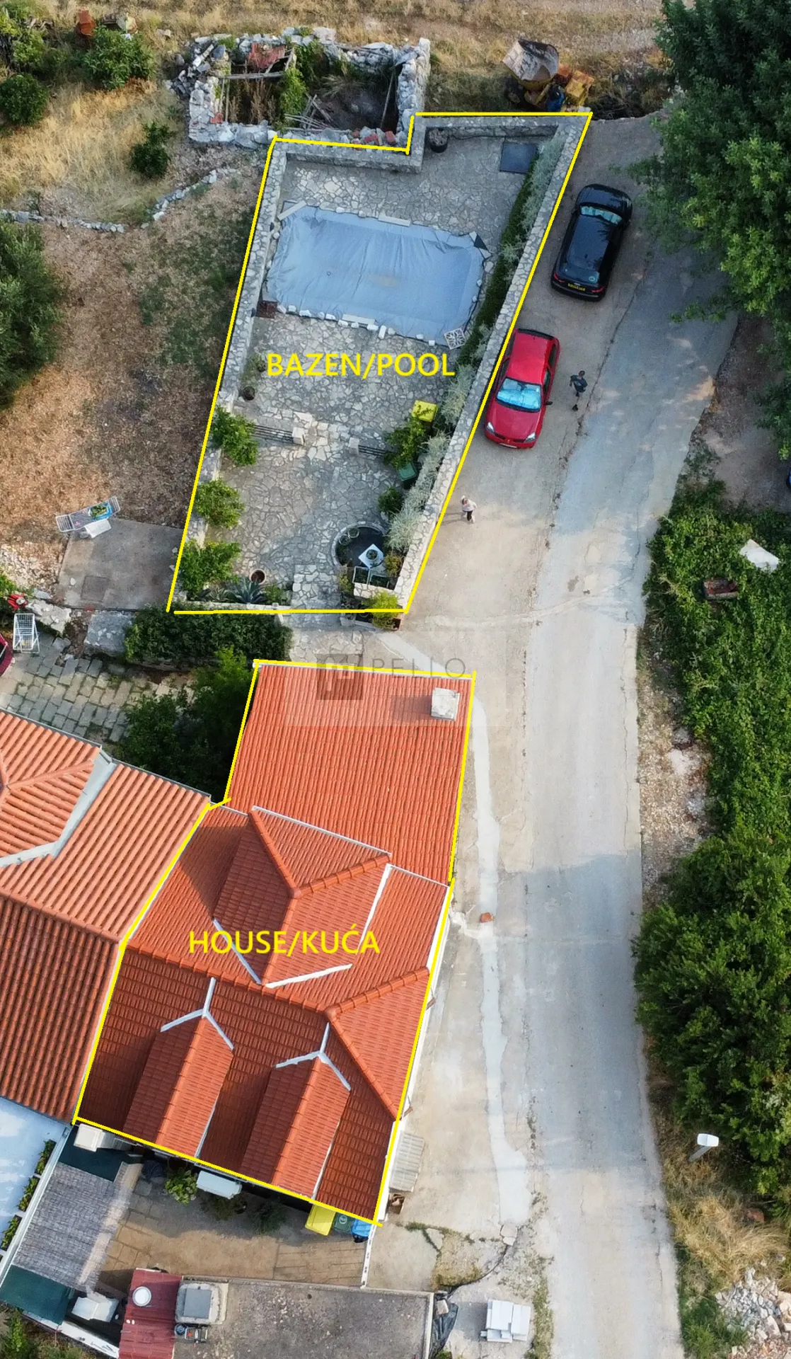 kamena kuća s bazenom i prekrasnim pogledom na more viganj - slika 2