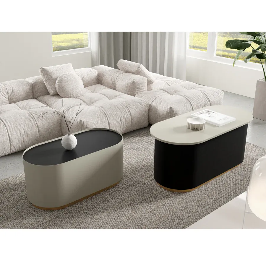 set od 2 klub stolić milo, materijal: laminirana ploča - slika 2