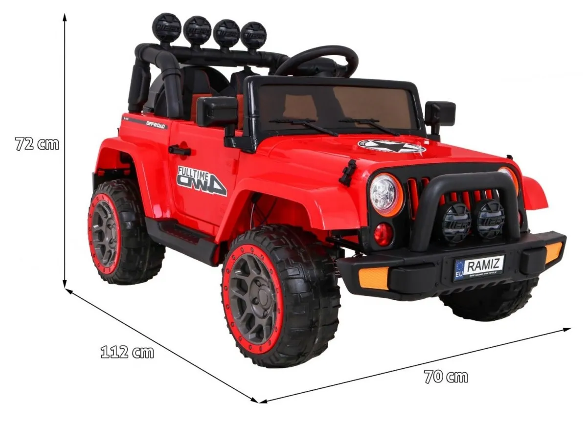 auto na akumulator full time 4wd 4x4 - crveni - slika 2