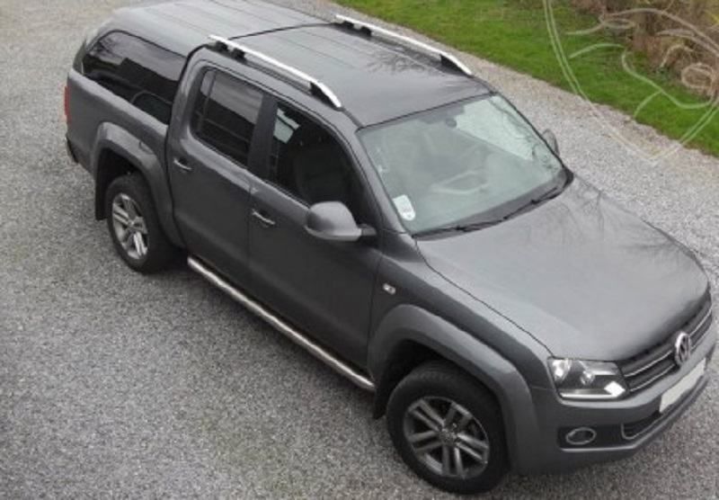 uzdužni alu krovni nosači za vw amarok - srebrni ili crni - slika 5