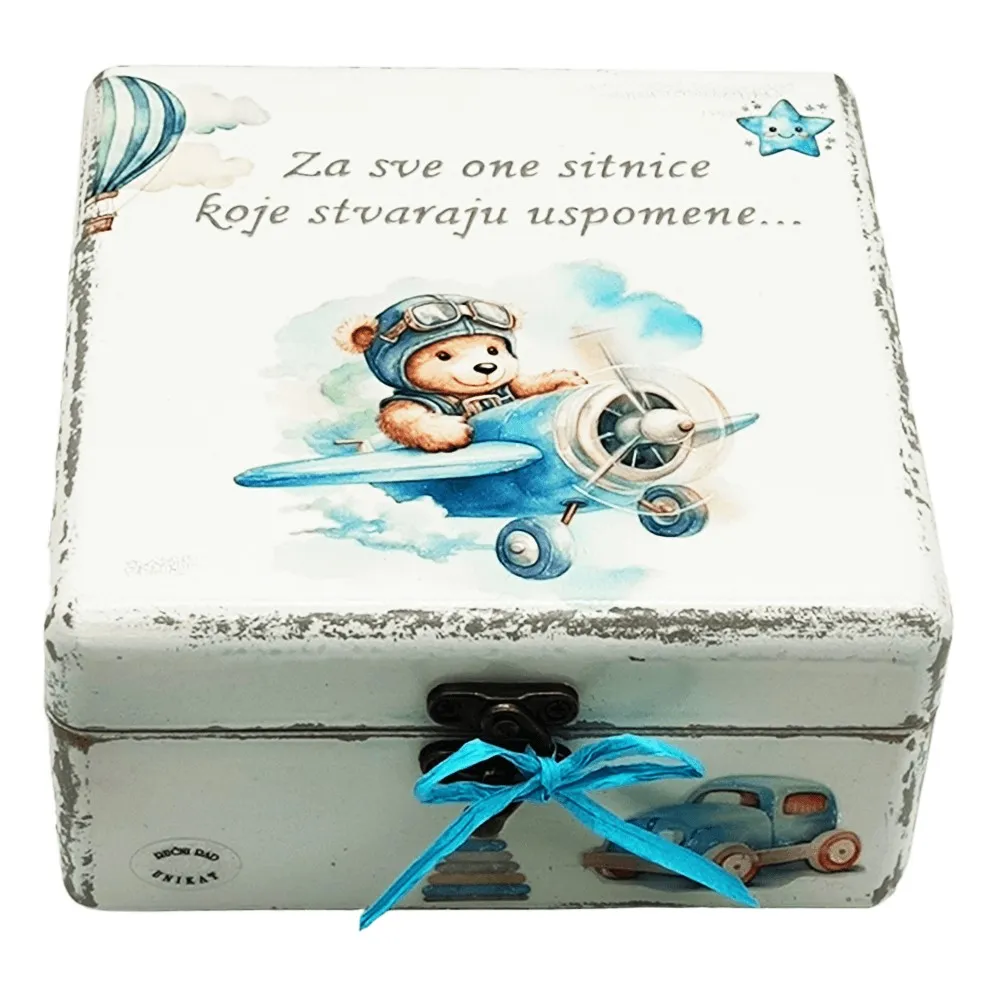 poklon za krštenje dječaka – personalizirana kutija uspomena - slika 4
