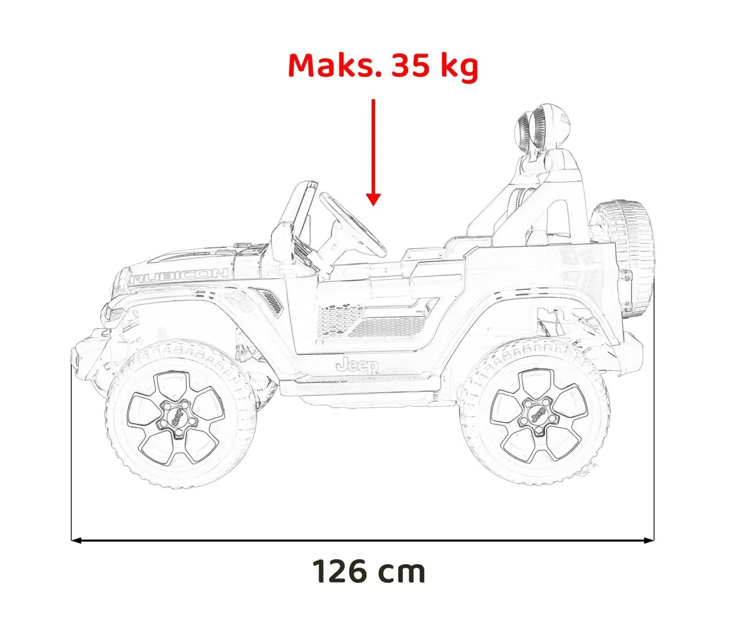 licencirani auto na akumulator jeep wrangler rubicon 4x4 - zeleni - slika 15