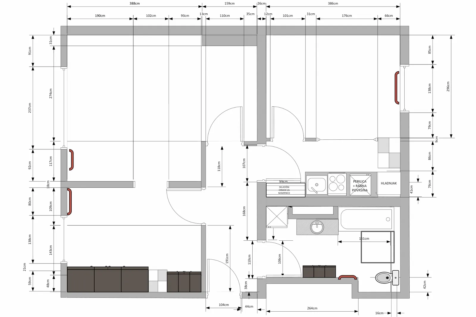 renoviran stan 64m2 velika gorica, parking - slika 12