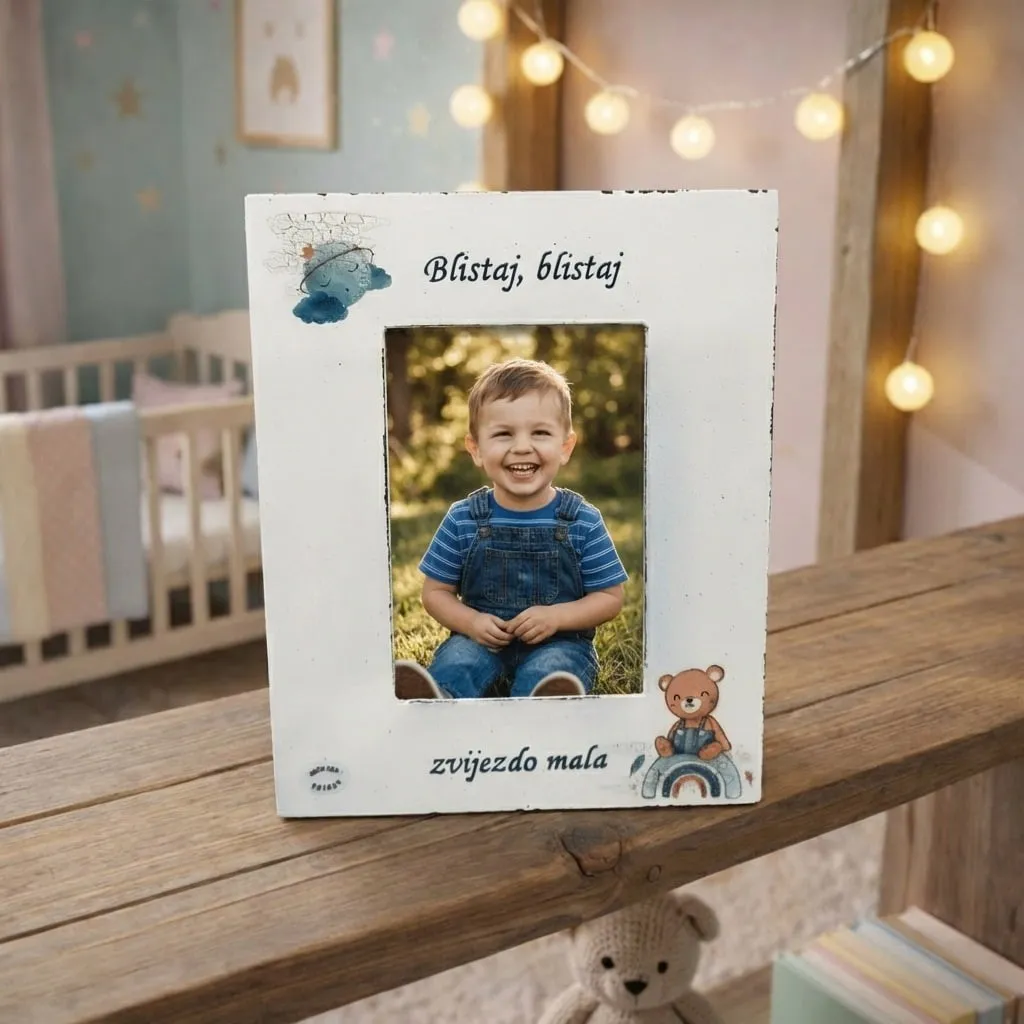 set kutija uspomena i okvir za fotografiju za dječaka - slika 2
