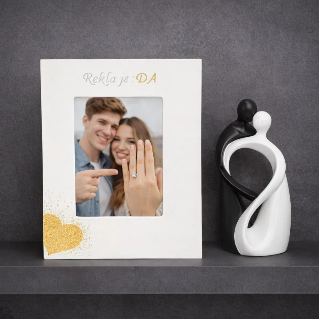 poklon za zaruke – personalizirani okvir za fotografiju i prosidbu - slika 1
