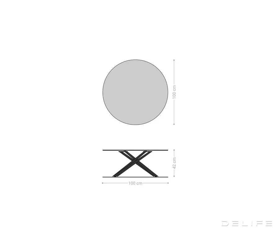 klub stolić edge 100x100cm, materijal: keramika minas melange - slika 7