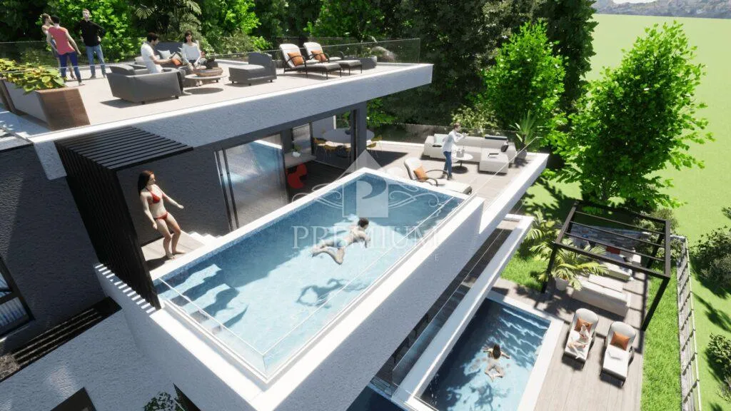 penthouse sa bazenom i parkingom, panoramski pogled - slika 3