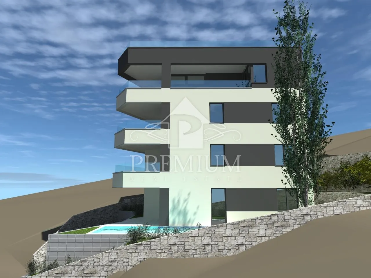 penthouse sa bazenom, lift, garaža, blizina mora - slika 30