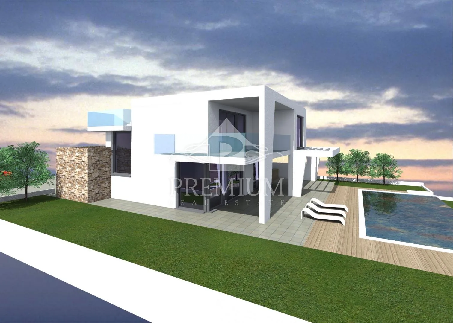 građevinsko zemljište, sa projektom za modernu vilu sa bazenom - slika 2