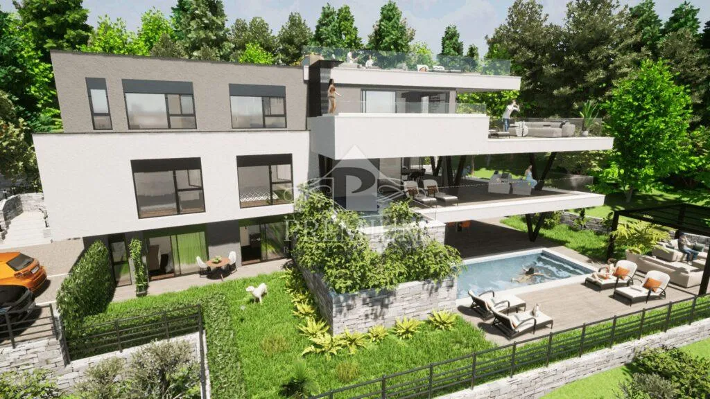 penthouse sa bazenom i parkingom, panoramski pogled - slika 14